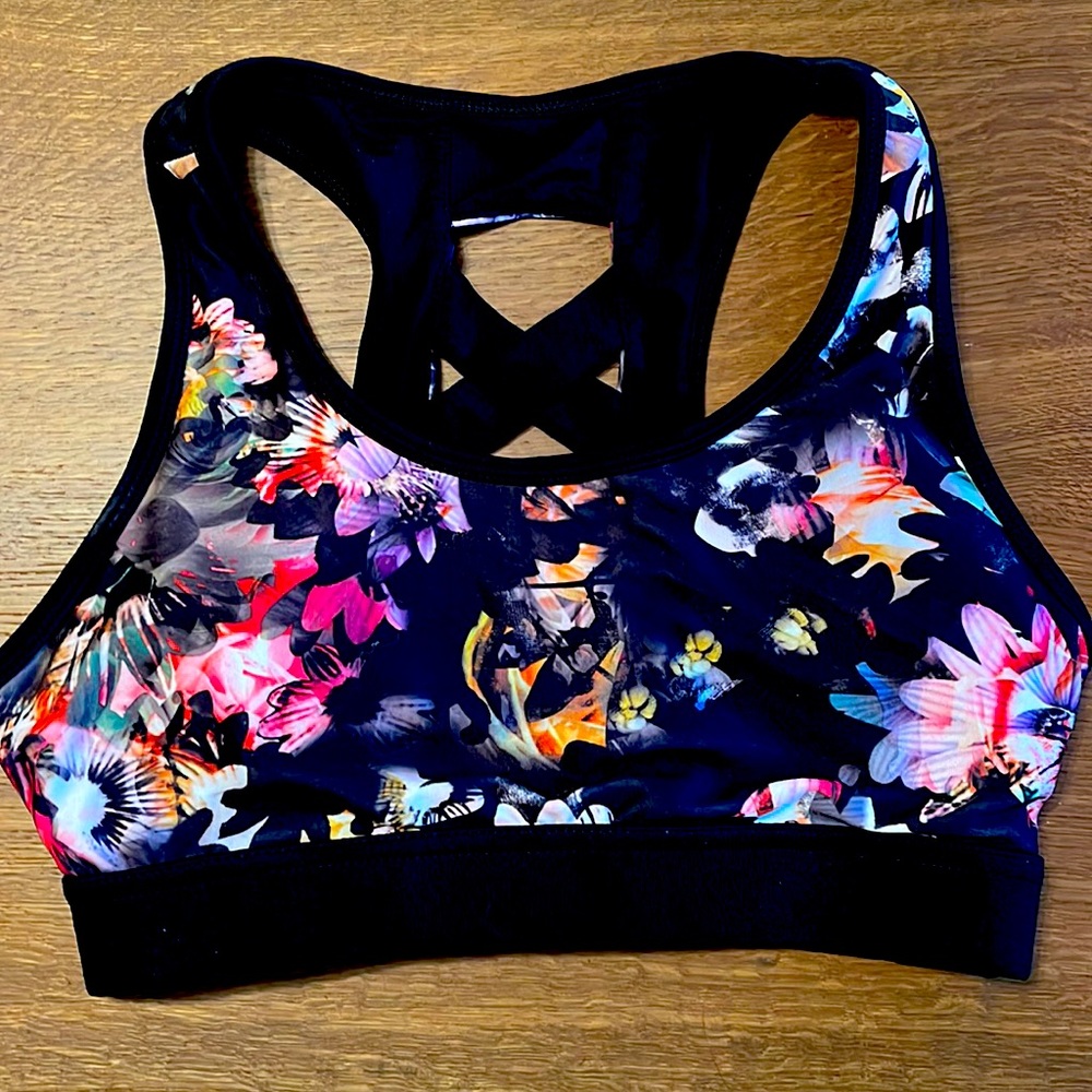 Spaulding Colorful Floral Sports Bra